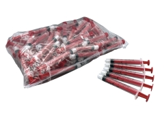Colored Luer Lock Syringes 3cc Red (80)