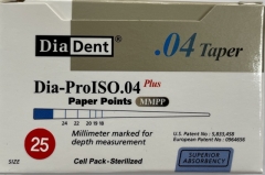 Dia-Pro Plus Paper Points .04 Taper 025 (120)