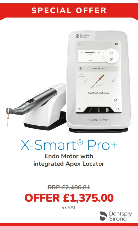 X-Smart Pro+ endo motor with integrated apex locator - special offer £1,375.00 ex VAT